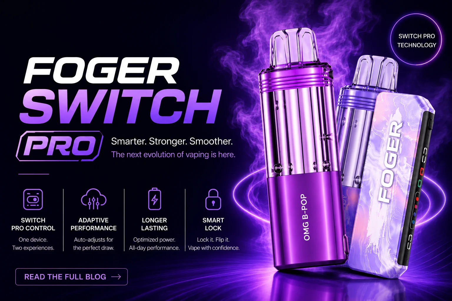 Foger Switch Pro Kit & Pods | Reusable 30K Puff Vape System with Replaceable Pods
